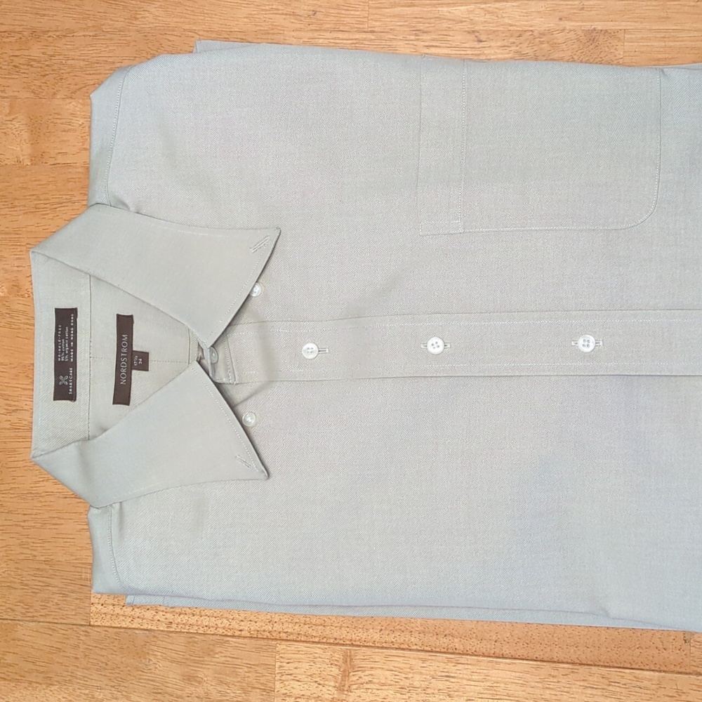 Nordstrom Men's Gray/Beige Dress Shirt.